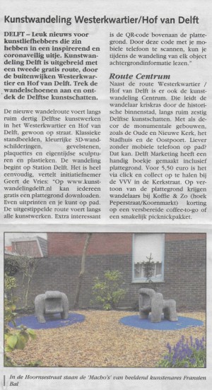 Beeldengroep Machos in Delft op Zondag
